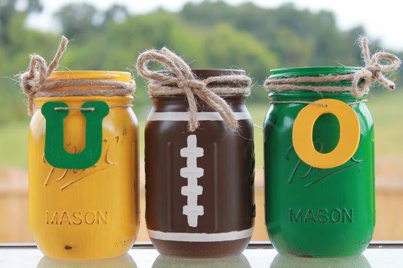 diy game day mason jars