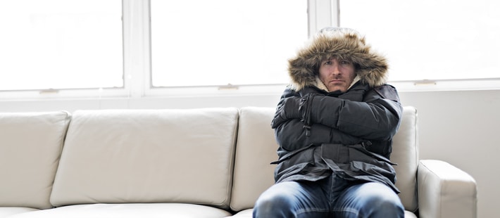 Heater blowing cool air